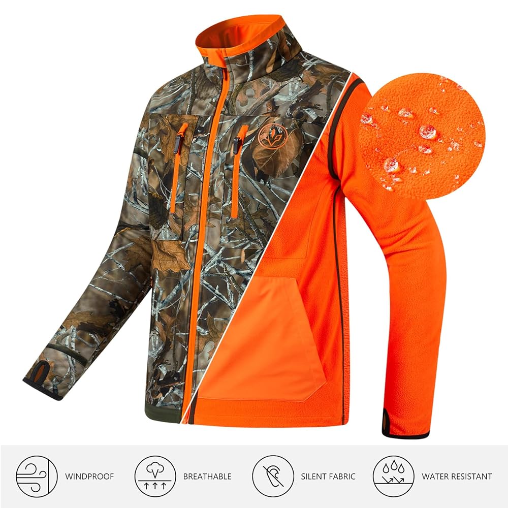 BASSDASH Men's Reversible Insulated Hunting Jacket